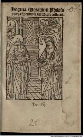 Dogma moralium philosophorum : compendiose & studiose collectum