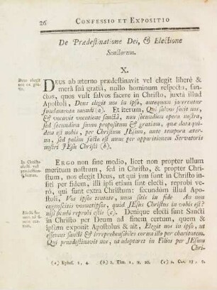 De Prædestinatione Dei, & Electione Sanctorum. X.