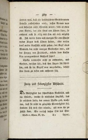 Zwey und siebenzigster Abschnitt.