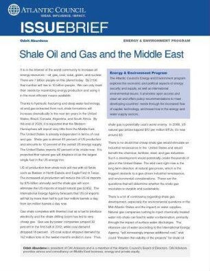 Shale oil and gas and the Middle East