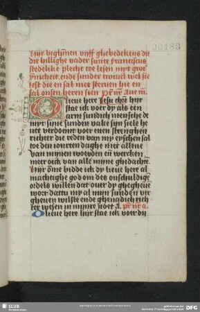 183r-184v: Pseudo-Franziskus: Fünf Paternoster