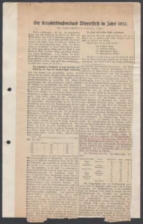 Der Kreisherdbuchverband Wipperfürth im Jahre 1932
