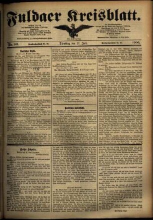 Ausgabe vom Dienstag, den 17. Juli 1906.