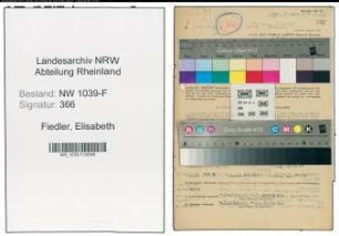Entnazifizierung Elisabeth Fiedler , geb. 04.11.1901 (Lehrerin)