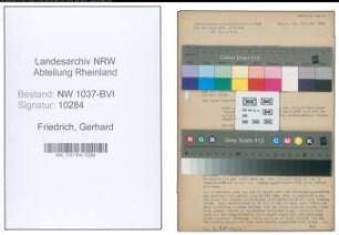 Entnazifizierung Gerhard Friedrich , geb. 12.03.1903 (Obersekretär)