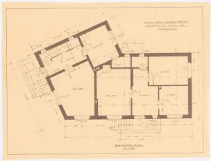 Einfamilienwohnhaus mit Versicherungsbüros, Jüterbog: Grundriss Erdgeschoss 1:50