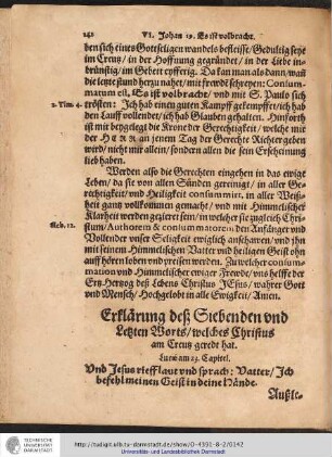 Erklärung deß Siebenden und letzten Worts