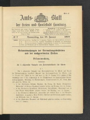 No. 7, 10. Januar 1918