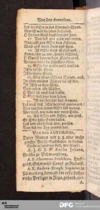 Von den Autoribus.