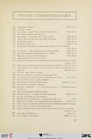 Freitag, Vormittags 10 Uhr (Nr. 366-555)