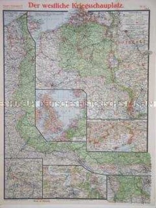 Militärstrategische Karten von verschiedenen Kriegsschauplätzen, Stand Anfang August 1916
