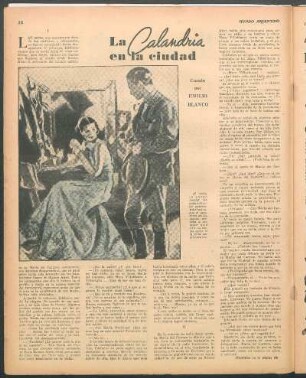 La calandria en la ciudad : Cuento por Emilio Blanco