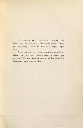 Ueber nitrirte p-Kresyl-Benzyl-Aether : Inaug. Diss. d. U. Tübingen