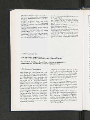 Gibt es einen anthropologischen Marschtypus?