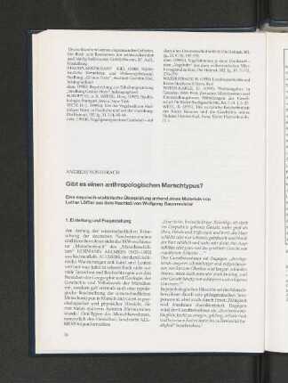 Gibt es einen anthropologischen Marschtypus?