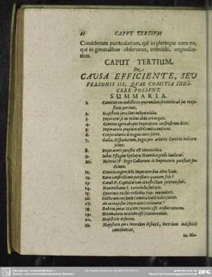 Caput Tertium. De Causa Efficiente, Seu Personis Iis, Quae Comitia Indicere Possunt