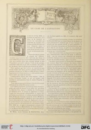 Le clou de l'exposition