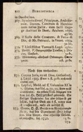 312-318, Noch seyn vorhanden: