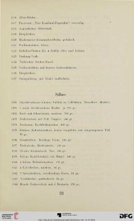 Silber (Nr. 1130-1151)