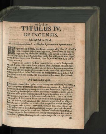 Titulus IV. De ingenuis.