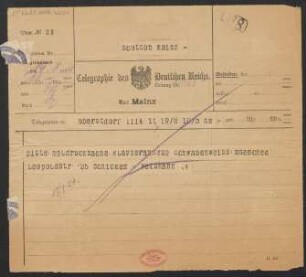 Brief an B. Schott's Söhne : 19.08.1924