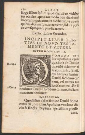 Incipit Liber Tertius De Novo Testamento Et Veteri.
