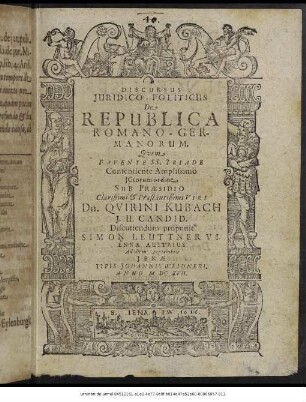 Discursus Iuridico-Politicus De Republica Romano-Germanorum