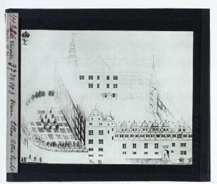 Dessau, Residenzschloss : Kavalierperspektive, Zeichnung