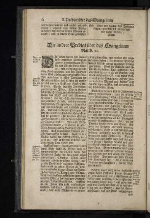 Die andere Predigt über das Evangelium Matth. 21.