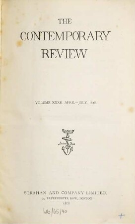 Contemporary review. 32. 1878