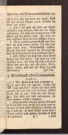 Abendm. oder Communion-Lieder