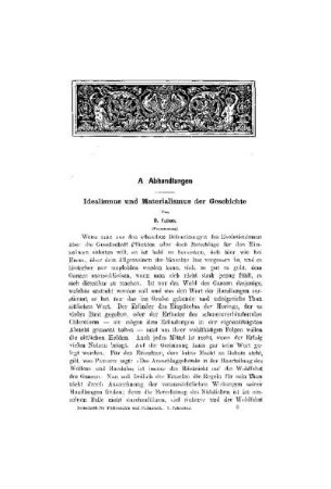 Idealismus und Materialismus der Geschichte : (Fortsetzung)