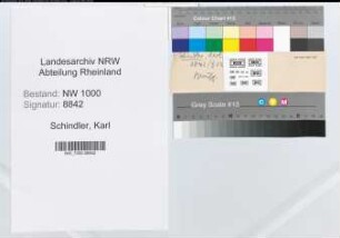 Entnazifizierung Karl Schindler, geb. 27.04.1892 (Amtsrat)