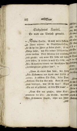 Siebzehntes Kapitel. Es wird ein Versuch gemacht.