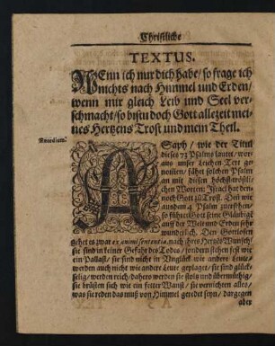 Textus. [73. Psalm]