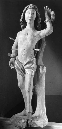 Heiliger Sebastian : Heiliger Sebastian (um 1510). Mühlen (Murau)-Jakobsberg, Filialkirche Sankt Jakob