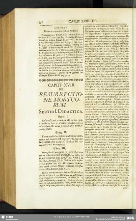 Caput XVIII. De Resurrectione Mortuorum