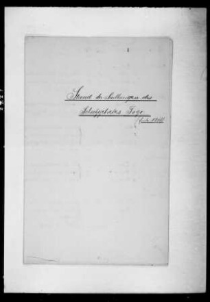Organisation des landwirtschaftlichen Dienstes des Schutzgebietes Togo. Verfügung des Kaiserlichen Gouverneurs (Entwurf)