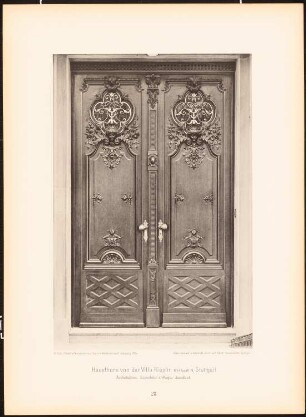 Villa Kienlin, Stuttgart: Ansicht, Detail (aus: Moderne Neubauten, 1.Jg., 1894, hrsg. W. Kick)