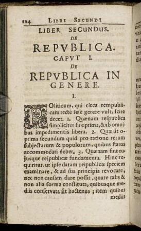 Liber Secundus. De Republica.