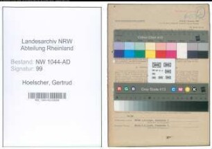 Entnazifizierung Gertrud Hoelscher , geb. 11.03.1902 (Hilfsangestellte)