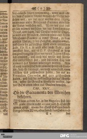 Cap. XXIV. Ob die Sacramenta den Menschen bekehren.