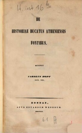 De historiae Ducatus Atheniensis fontibus