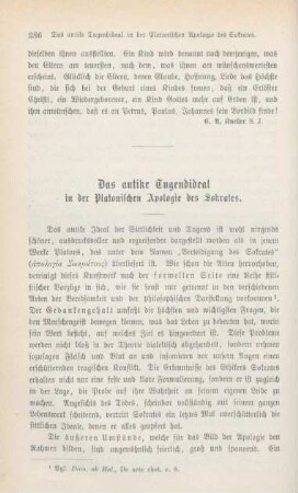 286-297 Das antike Tugendideal in der Platonischen Apologie des Sokrates