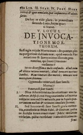 V. Locus. De Invocatione Motruorum.