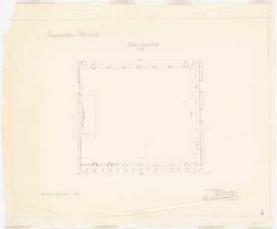 Kraftfahrschule, Wünsdorf: Aula: Grundriss 1:50