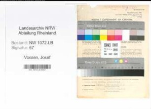 Entnazifizierung Josef Vossen , geb. 22.09.1901 (Heizungsbauer)