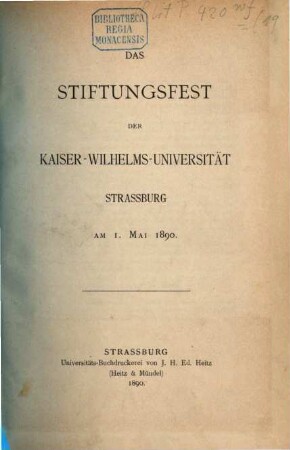 Über die Aufgabe der Litteraturgeschichte : Rede gehalten am 1. Mai 1890 dem Stiftungstage der Kaiser- Wilhelms-Universität Strassburg