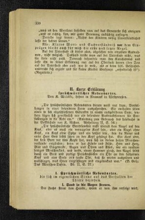 Kurze Erklärung sprüchwörtlicher Redensarten