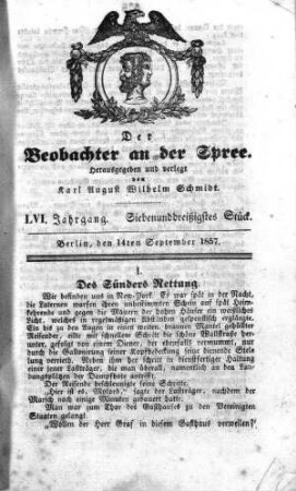 37. Stueck, 14. September 1857